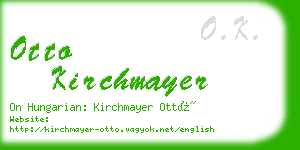 otto kirchmayer business card